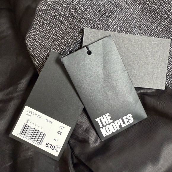 NWT The Kooples Gray Checkered Mens Blazer. Size FR 44, US XS - Picture 12 of 14